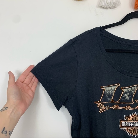 Harley-Davidson Scoop Neck 115 Years Old Factory Graphic T-Shirt Size XXL - Picture 4 of 8